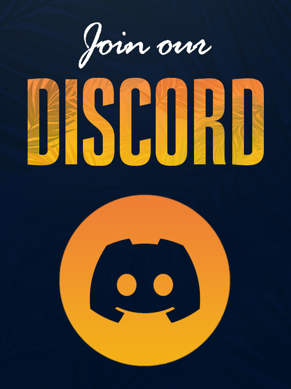 Text that says Join our Discord with Discord logo underneath in High Tide colors