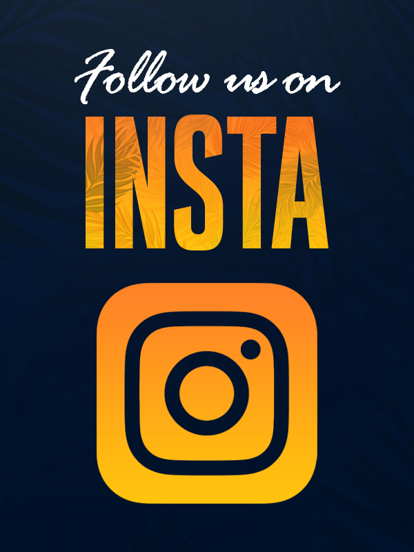 Text that says Follow us on Instagram with Insta logo underneath in High Tide colors