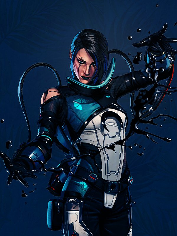 Gaming banner icon for High Tide Gaming, features Apex Legends character named Catalyst