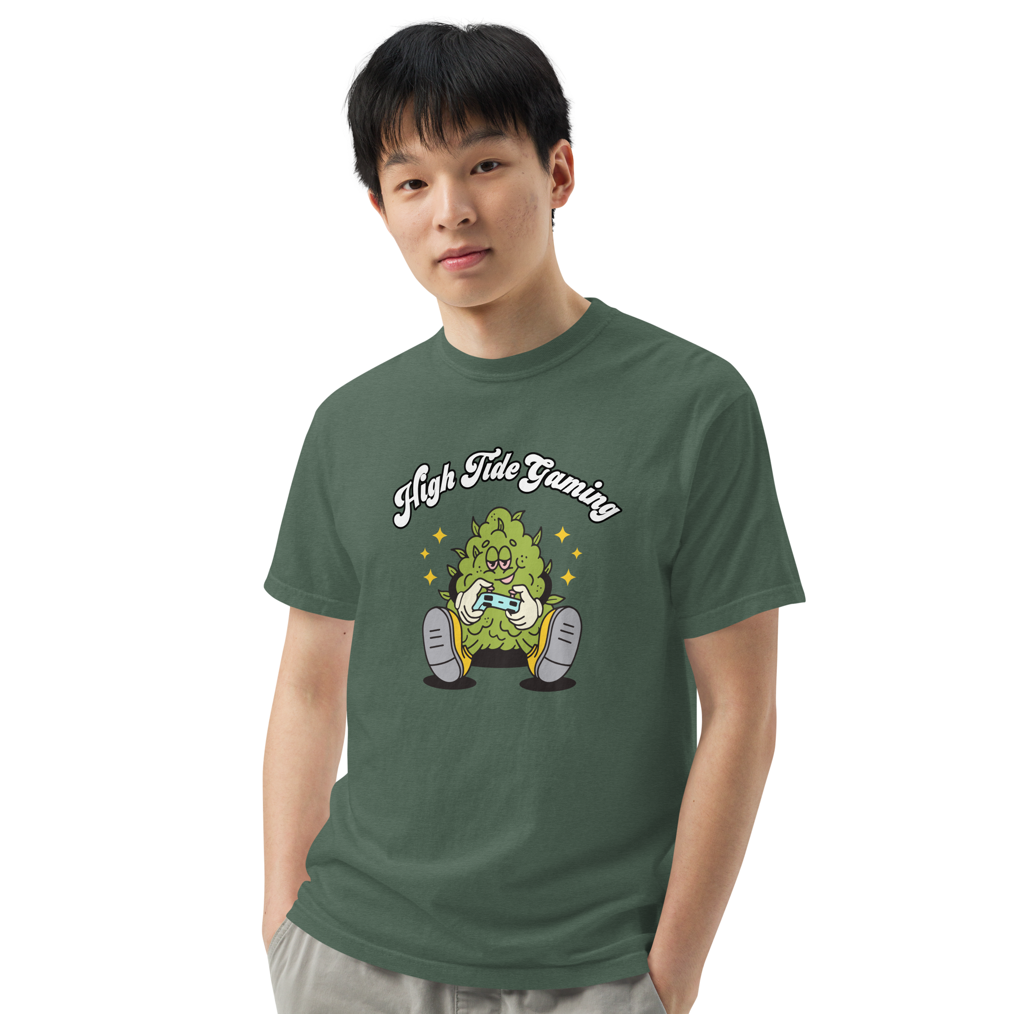 High Tide Gaming Heavyweight Tee Male Model