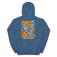 High Tide Respect the Locals graphic hoodie png back